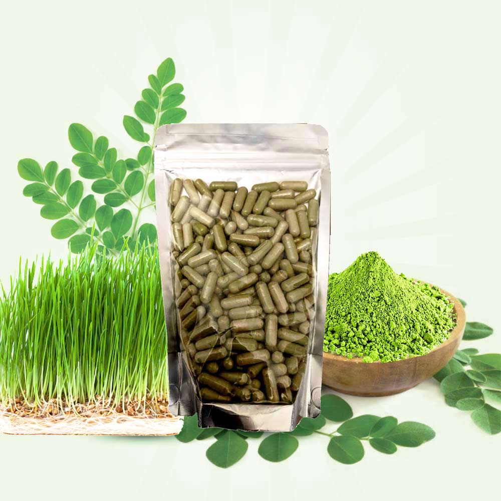 Wheatgrass in Vegetable Capsules